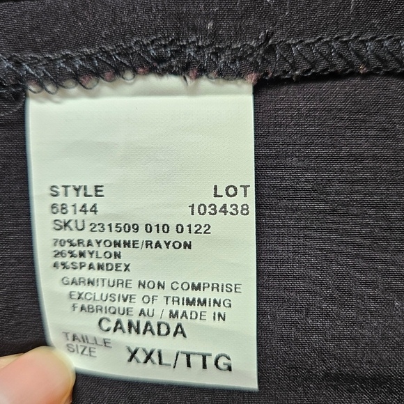 Le Chateau black midi dress with sash rushed shawl collar faux wrap 14/XL/XXL - Picture 14 of 16